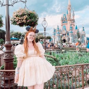 Selkie Yellow Mini Puff Dress - Worn Once - Size L